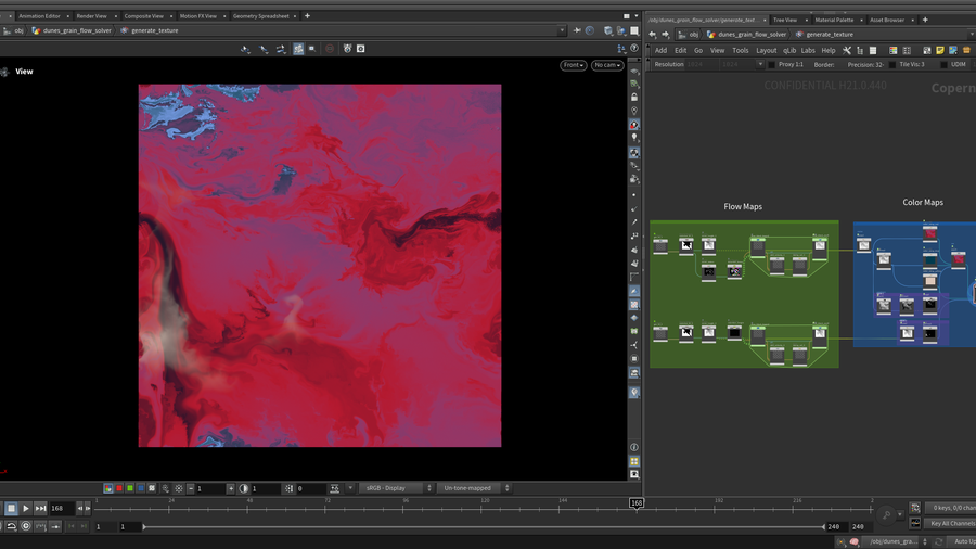 Upres grain procedurally post sim