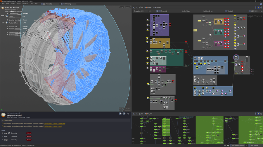 Highres to lowres baking