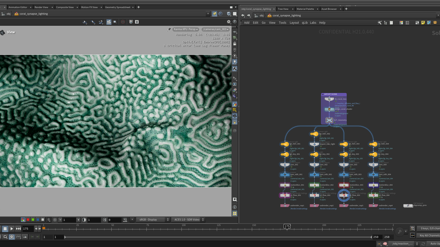 Scene lighting and shading in Solaris and Karma