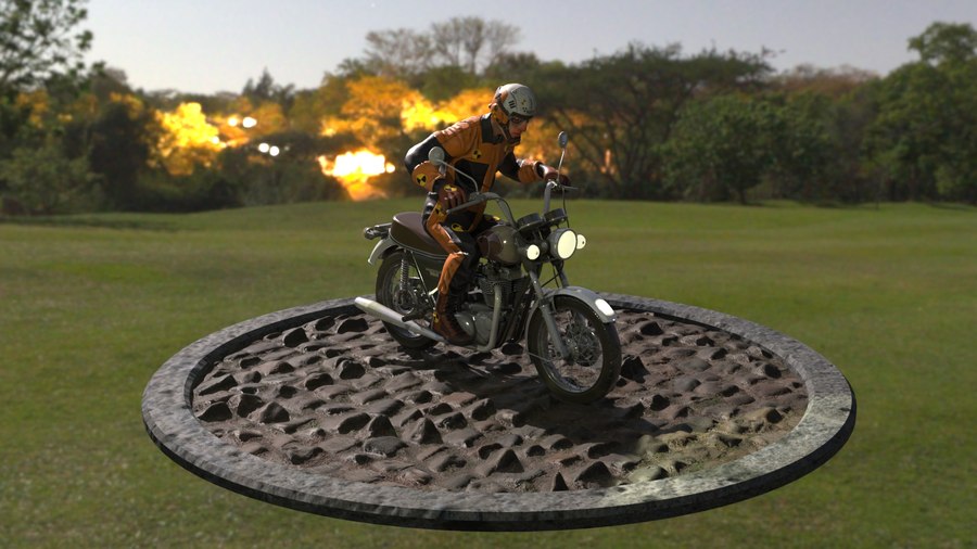 Rendering of final rig