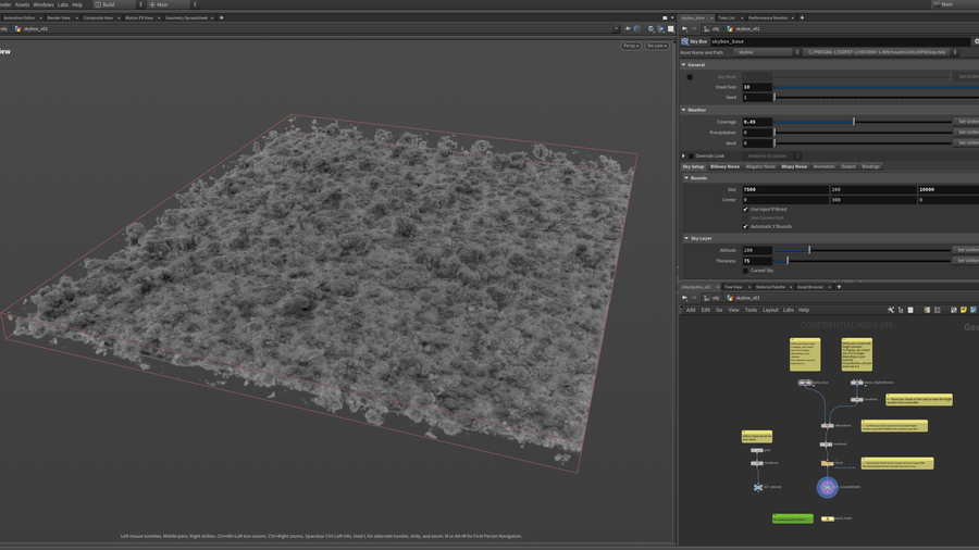 Skybox configuration and view in viewport