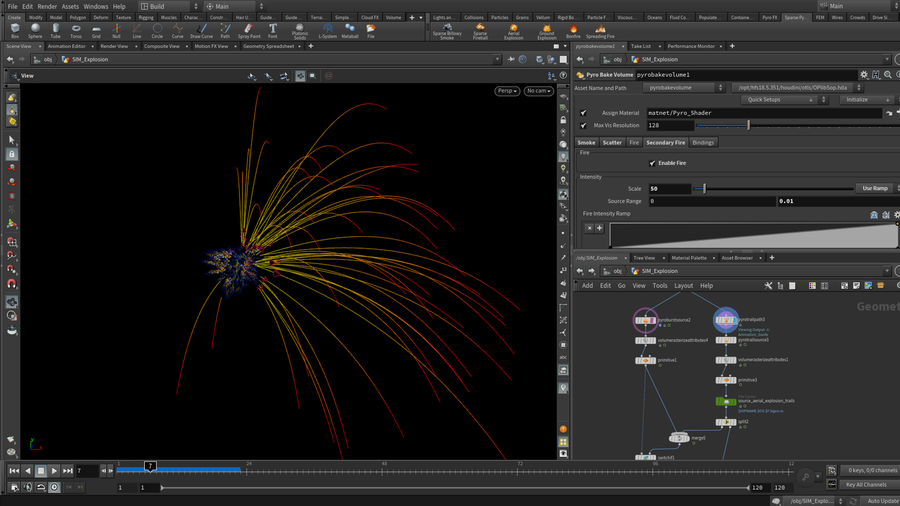 Generate pyro source using the new pyro burst and trails tools.