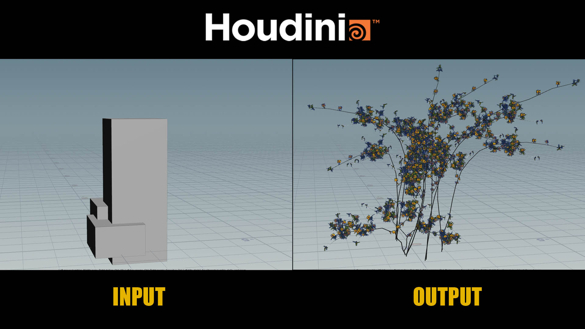 Creating procedural bush plant in Houdini 18