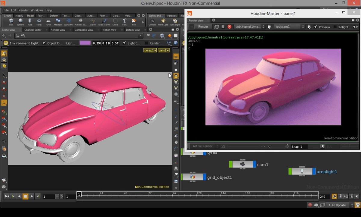 Lights, HDR, render settings, etc. | SideFX
