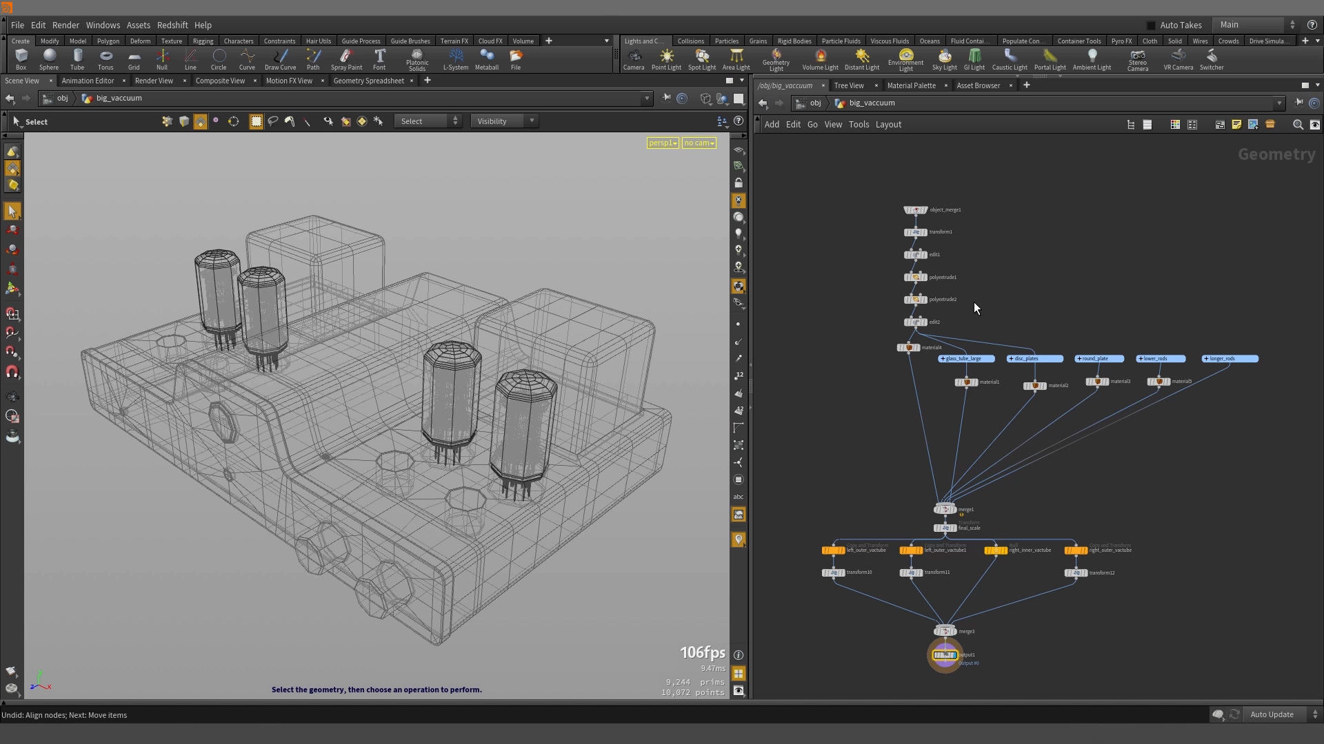 Network Editor Align Nodes SideFX
