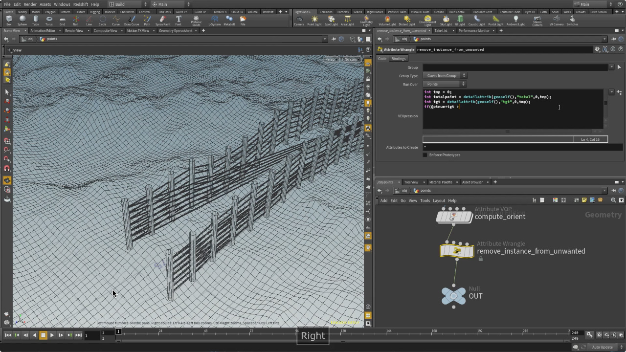 Procedural Modelling, Vex, Linear Algebra, Instancing SideFX