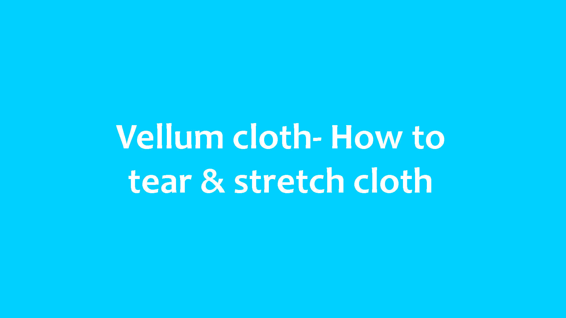 How to Stretch & Tear Cloth | SideFX